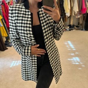 Zara houndstooth coat